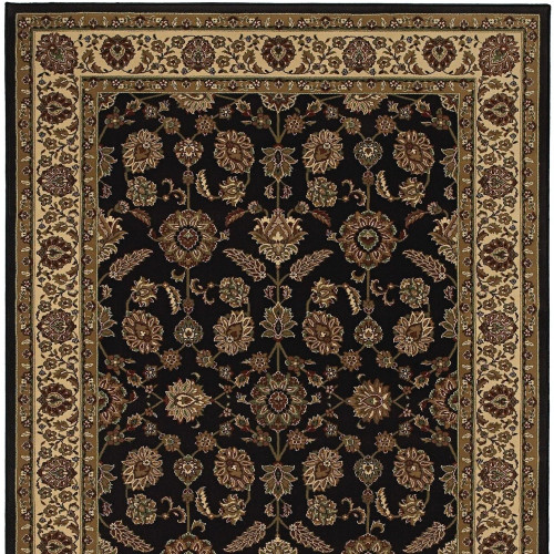 7' X 10' Brown And Ivory Oriental Area Rug