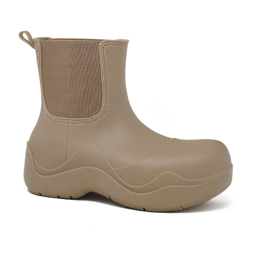 Yoki Womens Glyn- Chelsea Rubber Slip on Rain boot