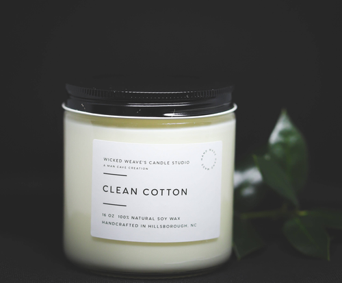 Clean Cotton Soy Wax Candle (3 Size Options)