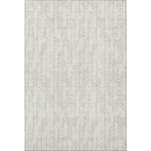 3' X 5' Ivory And Beige Tribal Washable Area Rug With UV Protection
