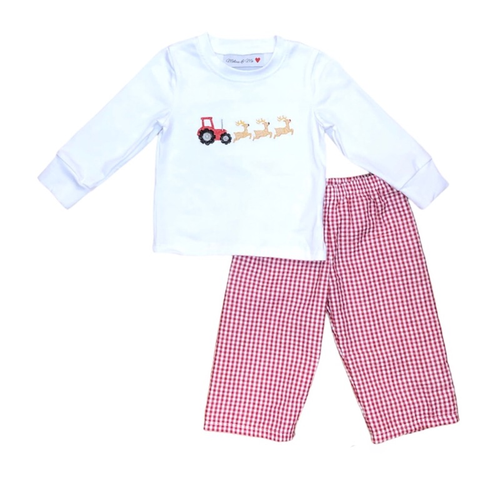 Christmas Tractor Outfit - 12-18 Months