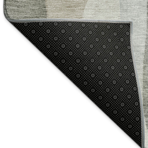 8' X 10' Taupe And Blue Abstract Washable Indoor Outdoor Area Rug