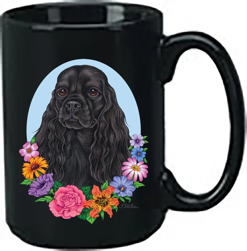 Cocker Spaniel Black - Best of Breed Ceramic 15oz Coffee Black Mug