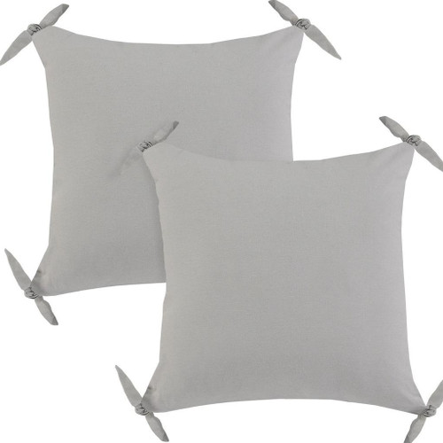 Set of Two 20" Gray And Ash Gray Chevron Cotton Throw Pillows