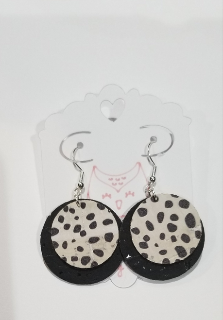 Dalmatian Print Earrings