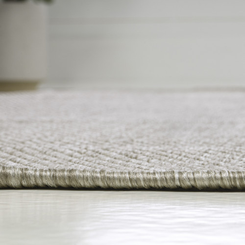 8' Beige Indoor Outdoor Runner Rug