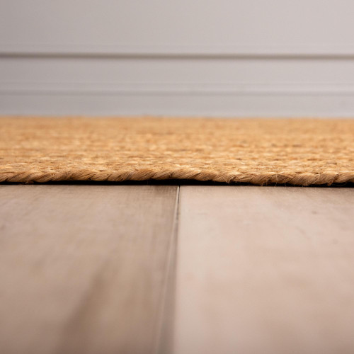 8' X 10' Natural And Beige Jute Hand Woven Area Rug