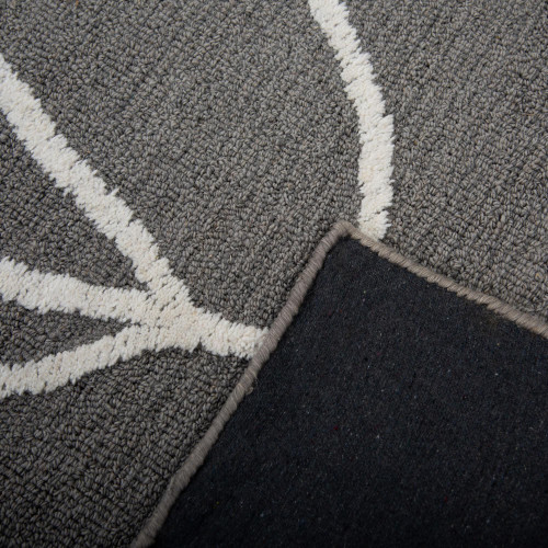 8' X 10' Gray And Ivory Wool Abstract Hand Tufted Area Rug