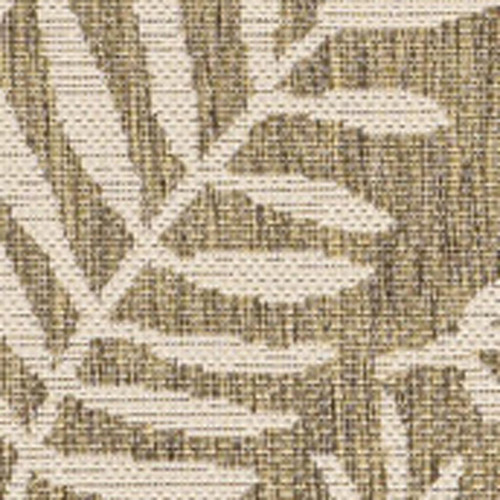 6' X 9' Brown And Beige Floral Indoor Outdoor Area Rug