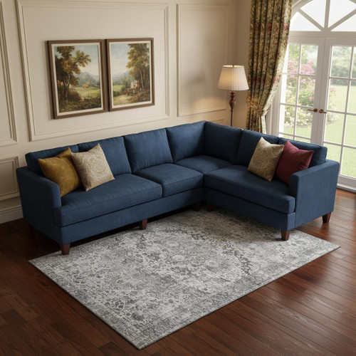 10' X 14' Gray And Silver Oriental Washable Area Rug With UV Protection