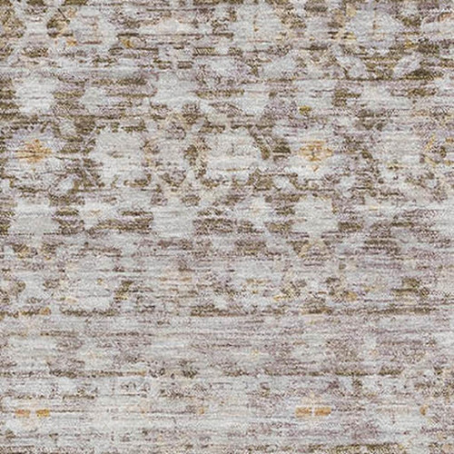 9' X 12' Taupe And Beige Striped Washable Area Rug With UV Protection
