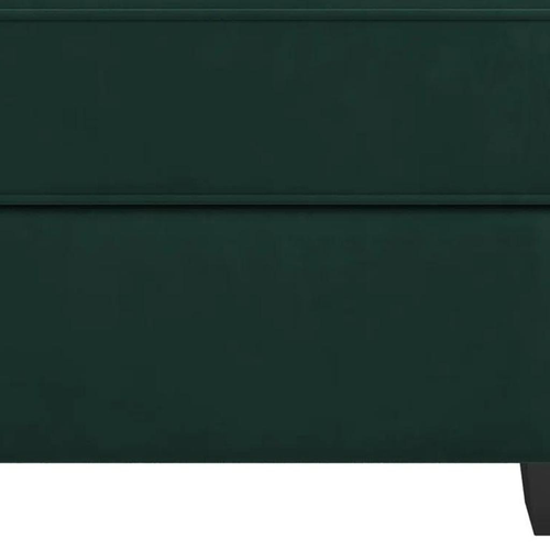 26" Green and Black Velvet Storage Ottoman