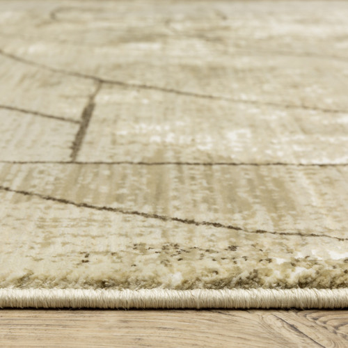 10' X 13' Beige And Brown Geometric Area Rug