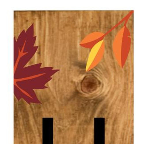 1" Tan And Black Solid Wood Hello Porch Sign
