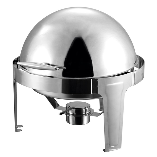 19" Silver Stainless Steel Chafing Dish With Stand