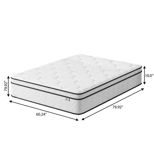 10" Queen Gel Memory Foam Medium Chevron Hybrid Mattress
