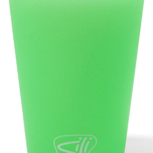 Set of Two Neon Green Silicone Straight Shape Stemless Shot Glass