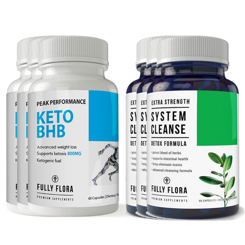 Fully Flora Keto BHB and System Cleanse Combo Pack