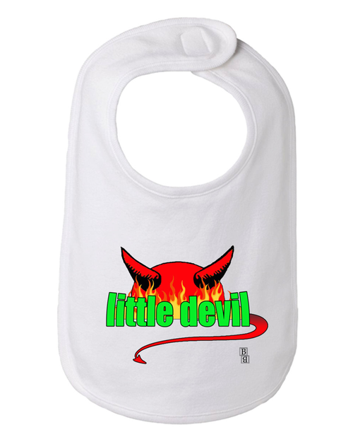 Little Devil Funny Boy Baby and Toddler Bib  One Size