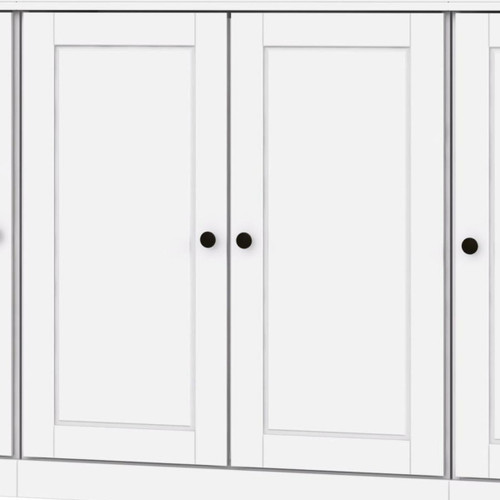 72" White Solid Wood 8 Pantry Or Storage Closet
