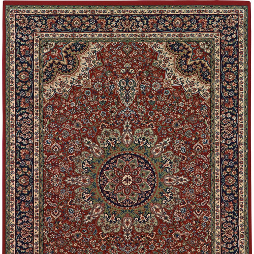 2' X 3' Red And Blue Oriental Area Rug