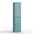 17" Aqua Solid Wood Free Standing Double Door Linen Cabinet