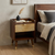 23" Brown Solid Wood One Drawer Nightstand