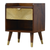 23" Brown Solid Wood One Drawer Nightstand