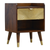 23" Brown Solid Wood One Drawer Nightstand