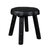 19" Black Solid Wood Round End Table