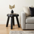 19" Black Solid Wood Round End Table