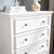 32" White Wood Five Drawer Dresser