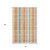 5' X 8' Peach Ivory And Yellow Plaid Washable Area Rug With UV Protection