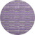 8' Purple And Gray Striped Washable Round Rug With UV Protection