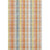 8' X 10' Peach Ivory And Yellow Plaid Washable Area Rug With UV Protection