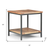 22" Natural Metal Square End Table