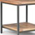 22" Natural Metal Square End Table
