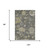 8' X 10' Gray Gold And Beige Floral Washable Area Rug With UV Protection