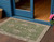 3' X 5' Artichoke Green And Beige Floral Washable Indoor Outdoor Area Rug