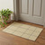 3' X 5' Gold Ivory And Gray Plaid Washable Area Rug With UV Protection