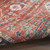5' X 7' Rust Blue And White Oriental Distressed Area Rug