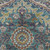9' X 12' Blue Copper And Fern Green Floral Washable Area Rug With UV Protection