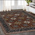 5' X 8' Red Medallion Area Rug With Fringe