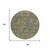 8' Green And Copper Round Floral Washable Indoor Outdoor Area Rug