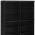 72" Black Solid Wood Adjustable Twelve Tier Library Bookcase