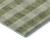 5' X 8' Green And Ivory Plaid Washable Area Rug With UV Protection