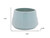 Set of Two Blue Ceramic 8 Ounce Geometric Round Pot Planters