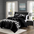 7 Piece Comforter Set Black & White Geometric Modern Bedding