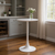 Wood and Steel Rounded Bar Table
