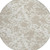 8' Cream And Ivory Round Abstract Washable Indoor Outdoor Area Rug